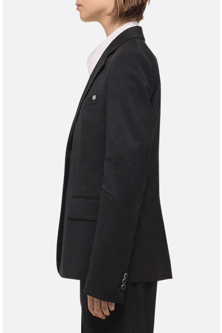 Curve Single Breasted Virgin Wool Blazer, Alternate, color, BLACK - 001
