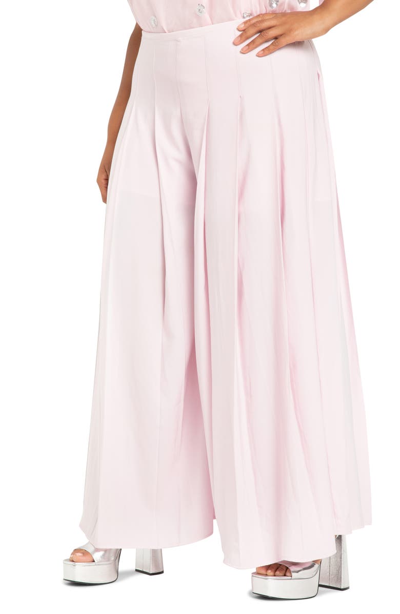 ELOQUII High Waist Pleated Wide Leg Pants, Main, color,