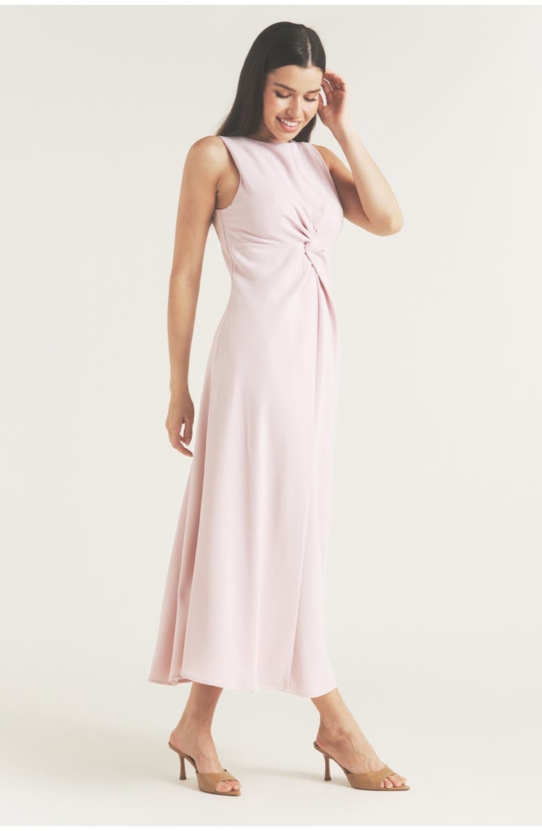 Six Stories Daphne Knot Detail Sleeveless Midi Dress, Alternate, color, Lilac