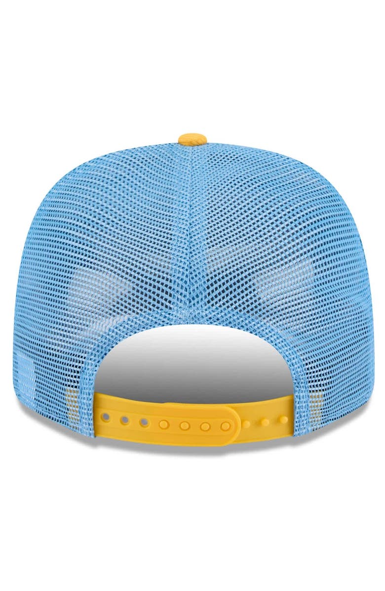 New Era Men's New Era  Light Blue/Gold Tampa Bay Rays 2025 Spring Training 9SEVENTY Stretch-Snap Trucker Hat, Alternate, color, 
