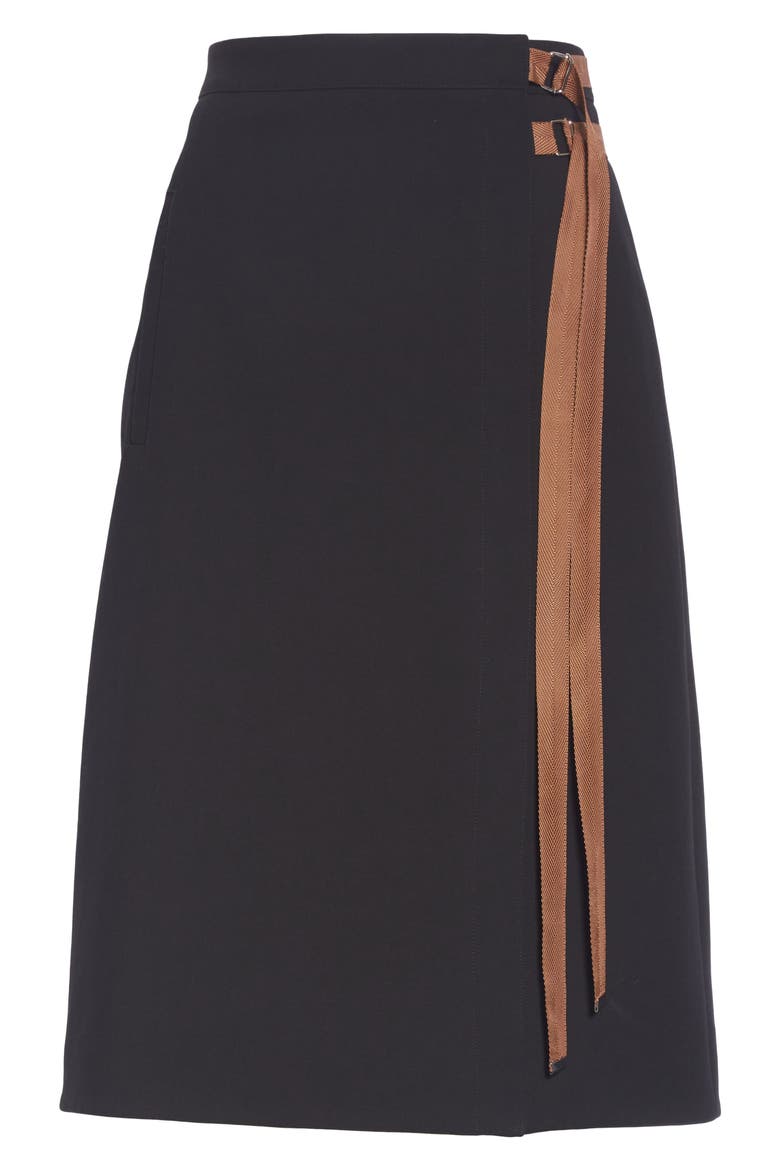 Anson Stretch A-Line Skirt, Alternate, color, BLACK