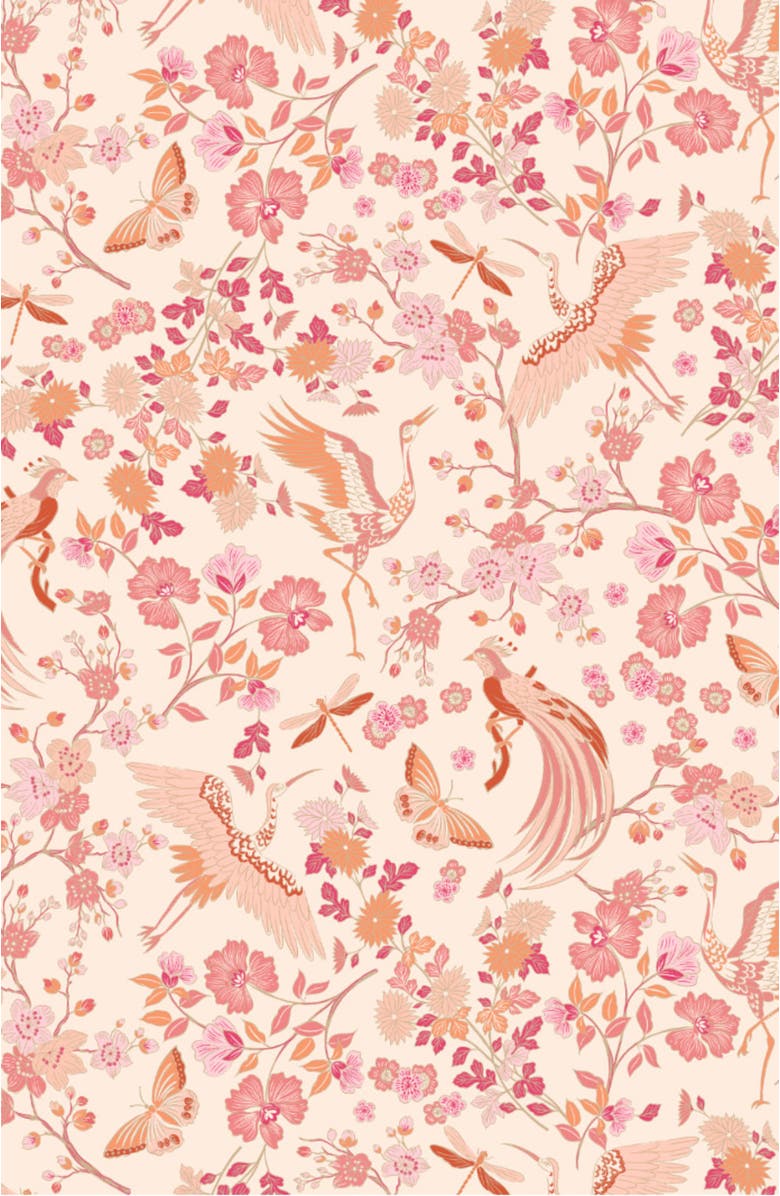 The Cat's Pajamas Voile Pajama Set, Alternate, color, Coral Bird