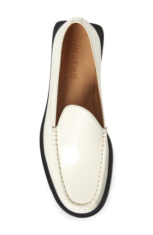 Jacquemus Les Mocassins Leather Loafers In Off-white 110