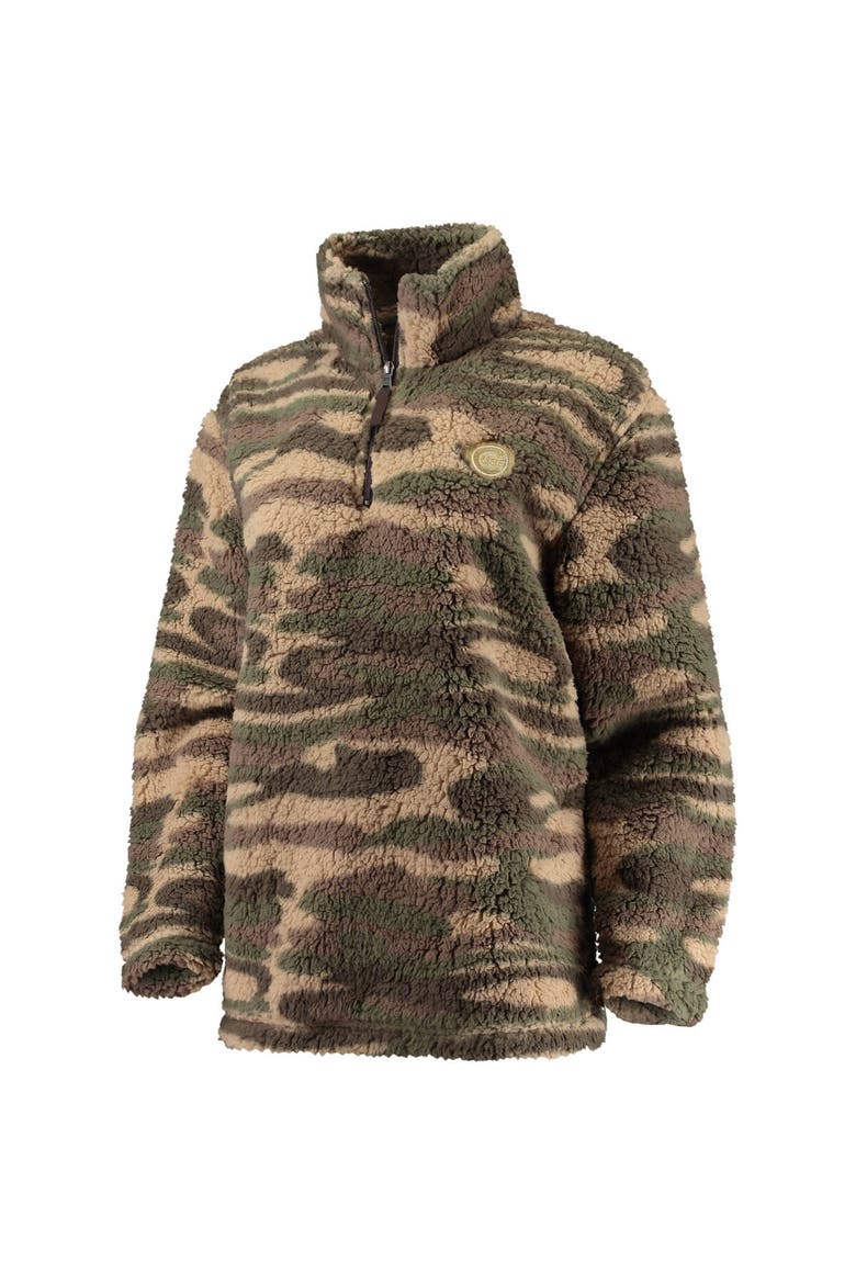 Women's G-III 4Her by Carl Banks Camo Chicago Cubs Sherpa Quarter-Zip Jacket, Alternate, color, Camo