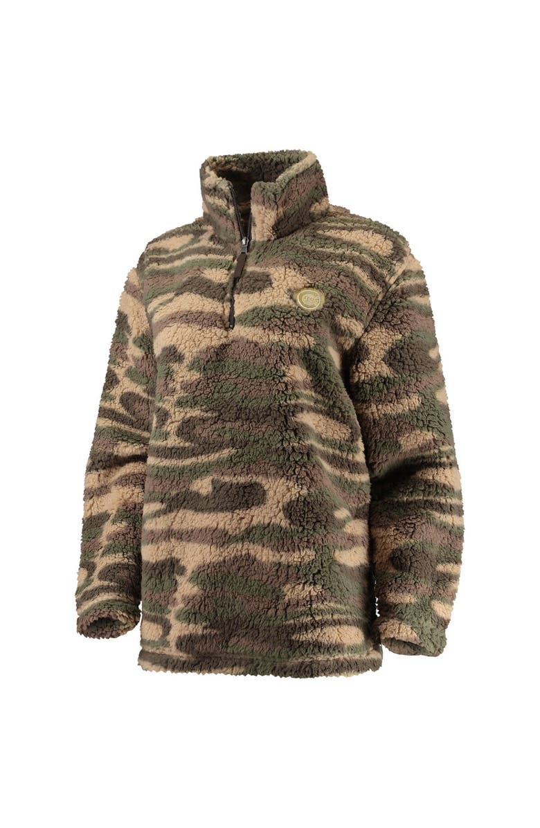 G-III 4HER BY CARL BANKS Women's G-III 4Her by Carl Banks Camo Chicago Cubs Sherpa Quarter-Zip Jacket, Alternate, color, Camo