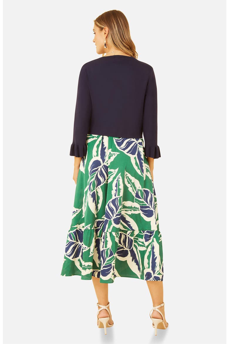 Bell Sleeves Cropped Cardigan, Alternate, color, Navy