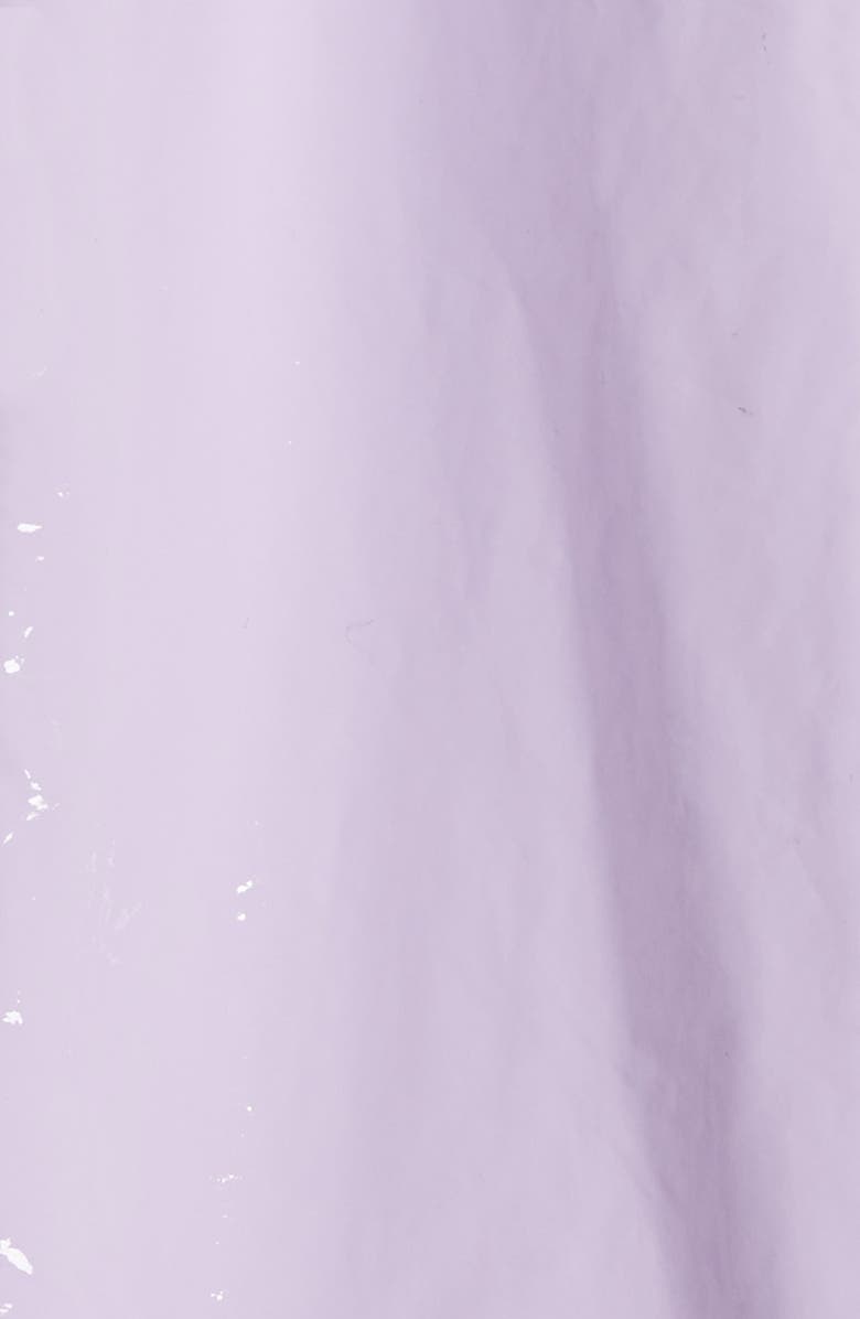 Saks Potts Patent Leather Coat with Genuine Fox Fur Trim, Alternate, color, 