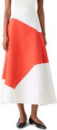Akris Polygon Patch Poplin Midi Skirt