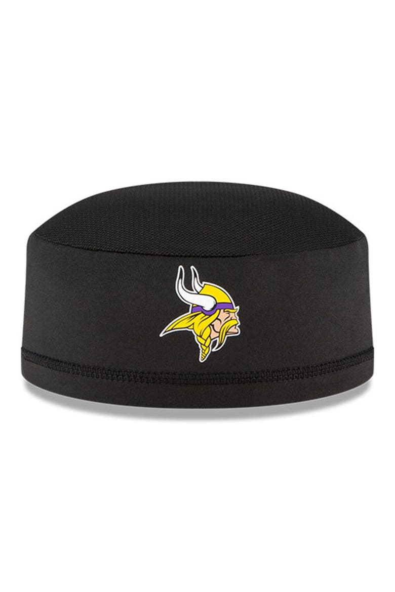 Men's New Era Black Minnesota Vikings NFL Training Skully Cap, Alternate, color, Black