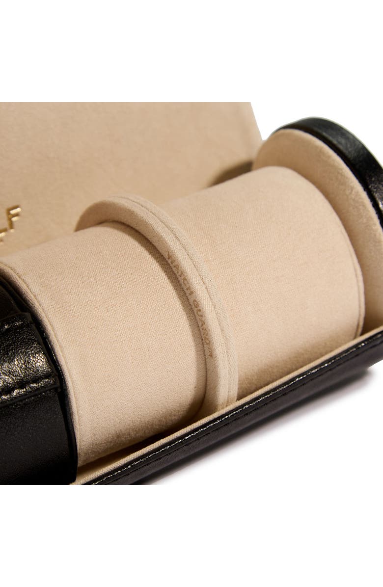 WOLF Palermo Double Watch Roll + Jewelry Pouch, Alternate, color, Black Anthracite