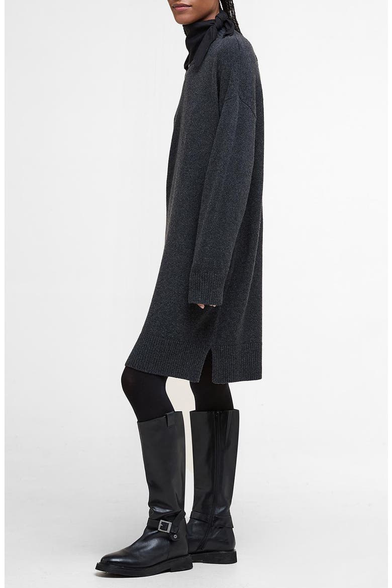 Serena Oversize Long Sleeve Mock Neck Sweater Dress, Alternate, color, CHARCOAL