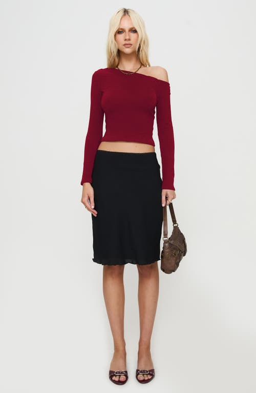 Princess Polly Malian Off The Shoulder Long Sleeve Crop Top