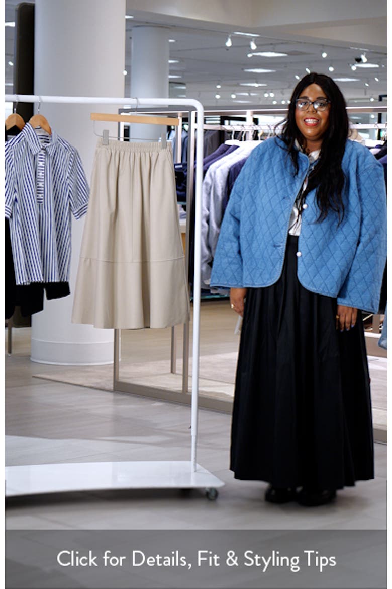 Agnes Faux Leather A-Line Skirt video