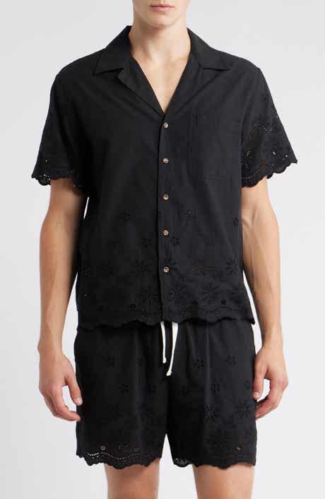 RIZORT Banks Eyelet Embroidery Camp Shirt