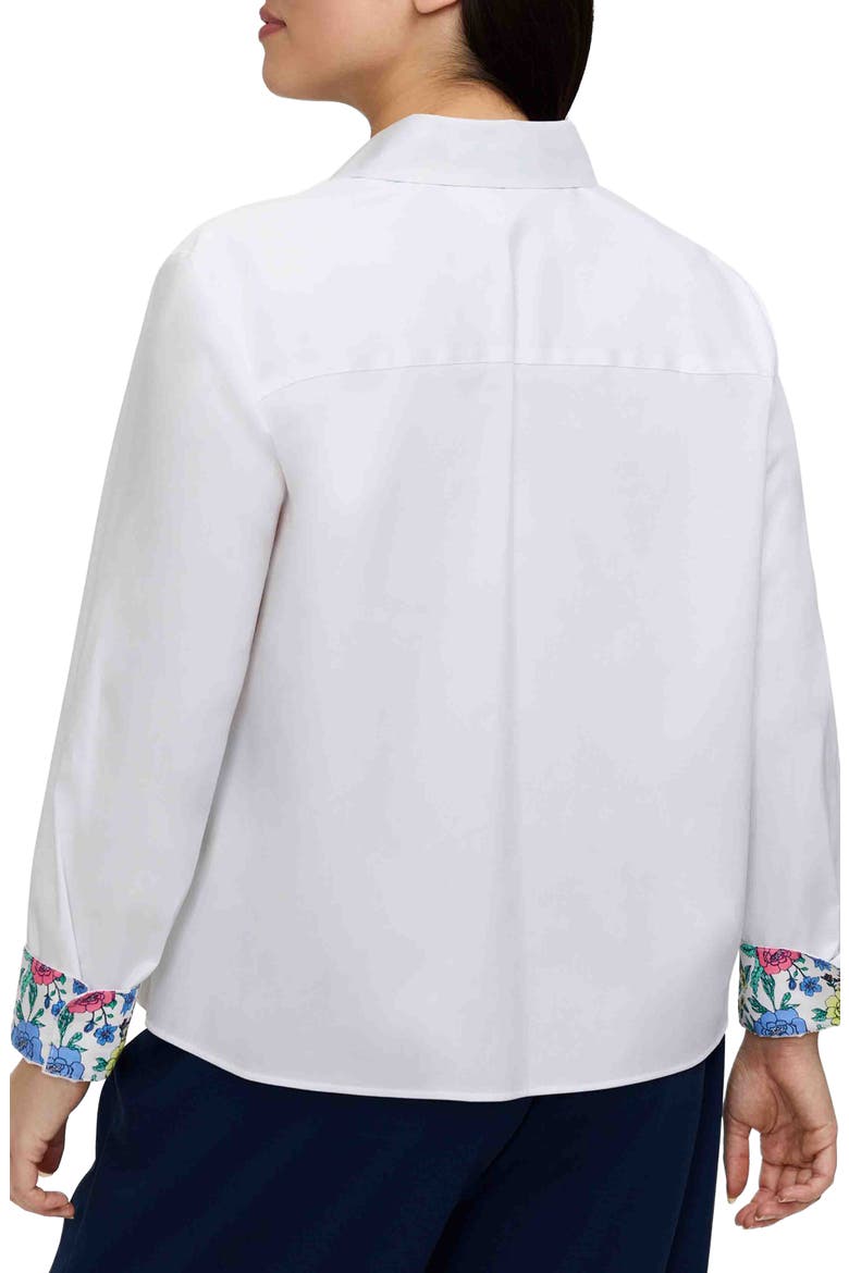Jodie Cotton Blend Button-Up Shirt, Alternate, color, WHITE MULTI