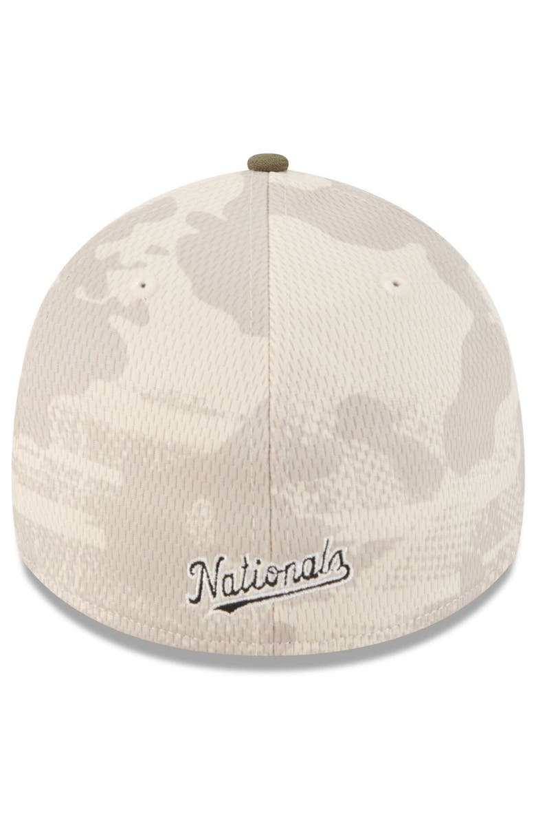 New Era Men's New Era Light Beige/Olive Washington Nationals 2025 Armed Forces Day 39THIRTY Flex Hat, Alternate, color, Light Beige