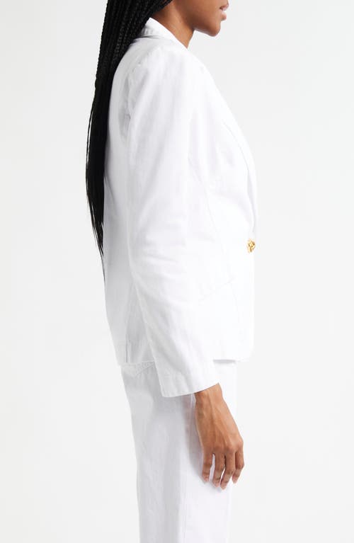 L AGENCE L'AGENCE BALDWIN COTTON DENIM BLAZER JACKET