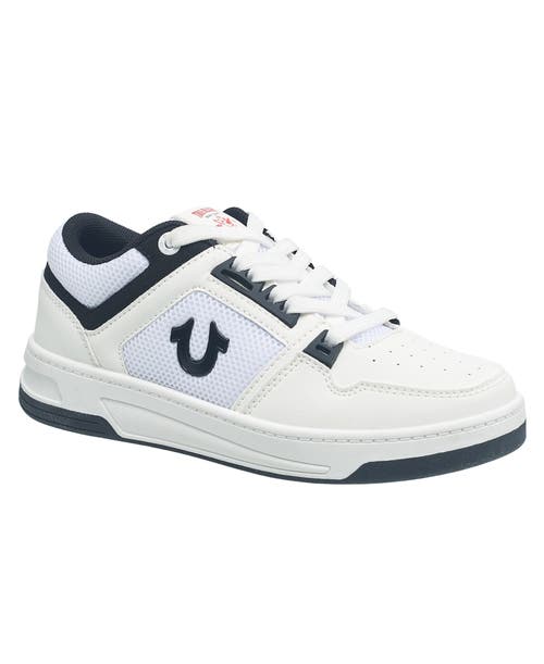 True Religion Boy's Trey Court Sneaker In White/black