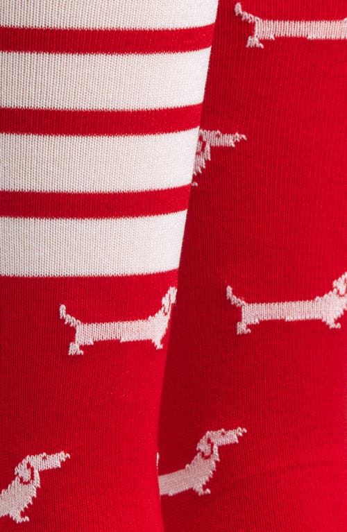 THOM BROWNE THOM BROWNE 4-BAR HECTOR JACQUARD CREW SOCKS 