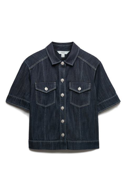 Denim Short Sleeve Shirt