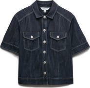 M&S Denim Short Sleeve Shirt