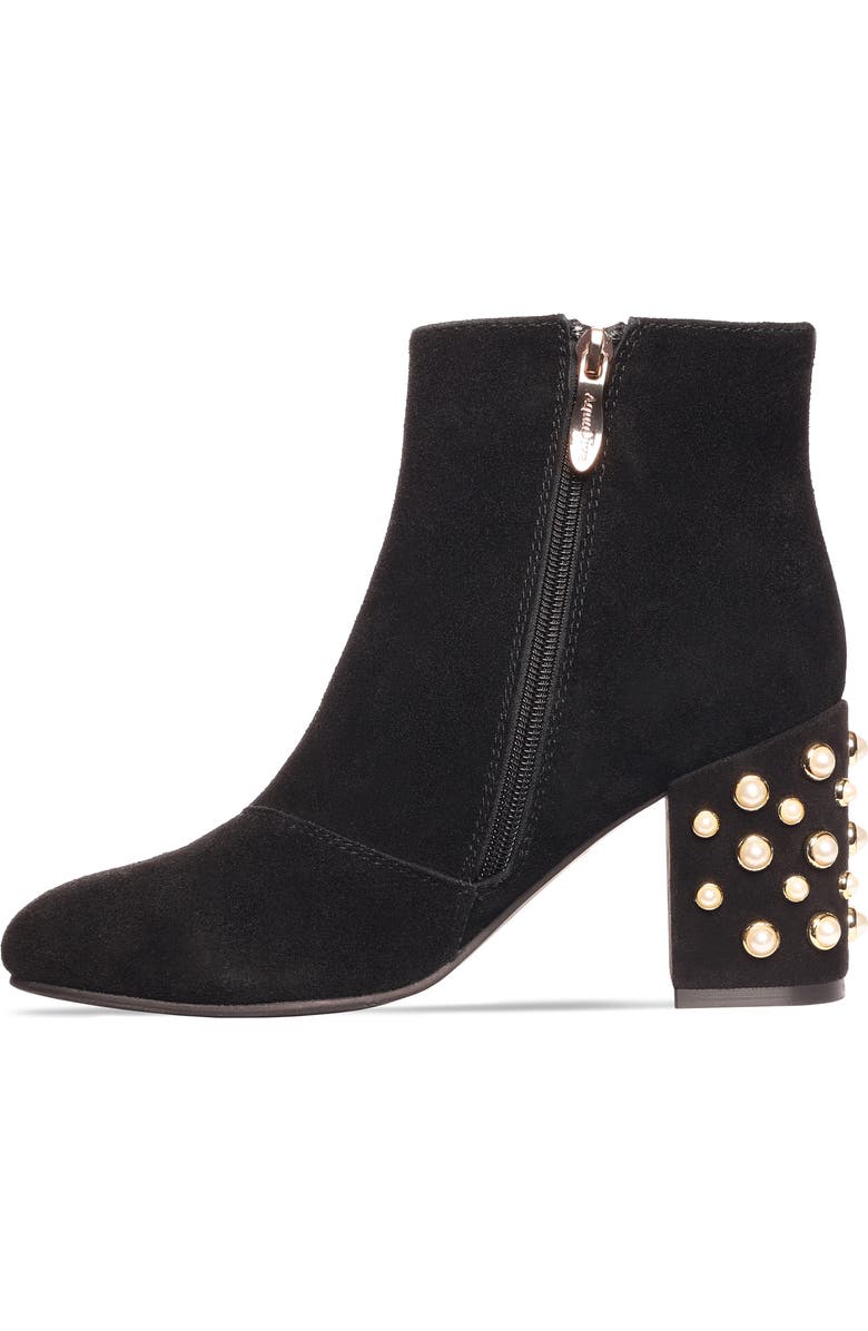AquaDiva Studded Waterproof Suede Bootie, Alternate, color, Black Suede