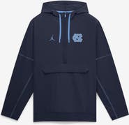 Jordan Brand Men's Jordan Brand Navy North Carolina Tar Heels 2026 Sideline Anorak Half-Zip Hooded Jacket