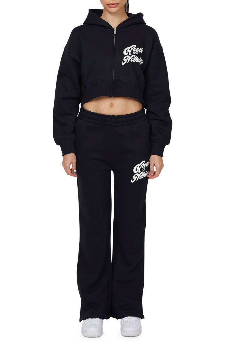 Good For Nothing Funk Relaxed Flared Jogger, Alternate, color, Black