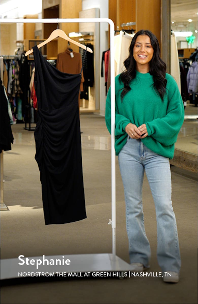 New Age Ruched One Shoulder Body-Con Cocktail Dress, sales video thumbnail