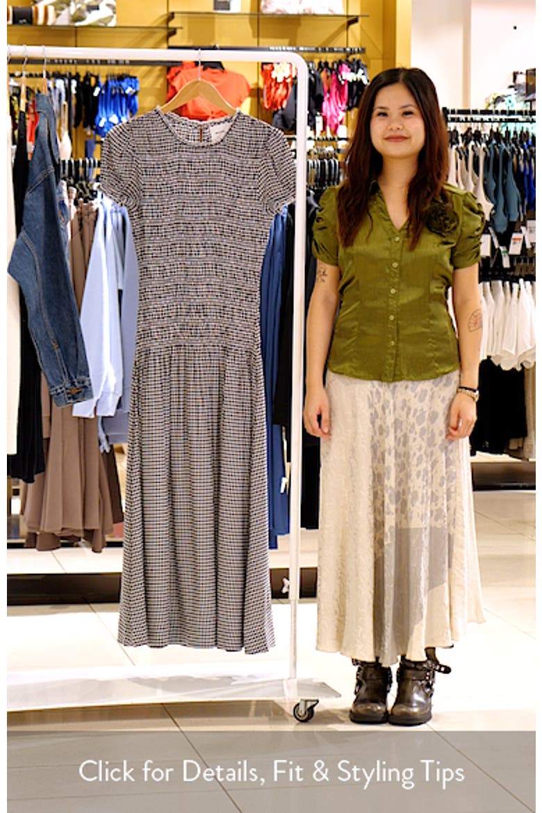 Kira Check Print Midi Dress video