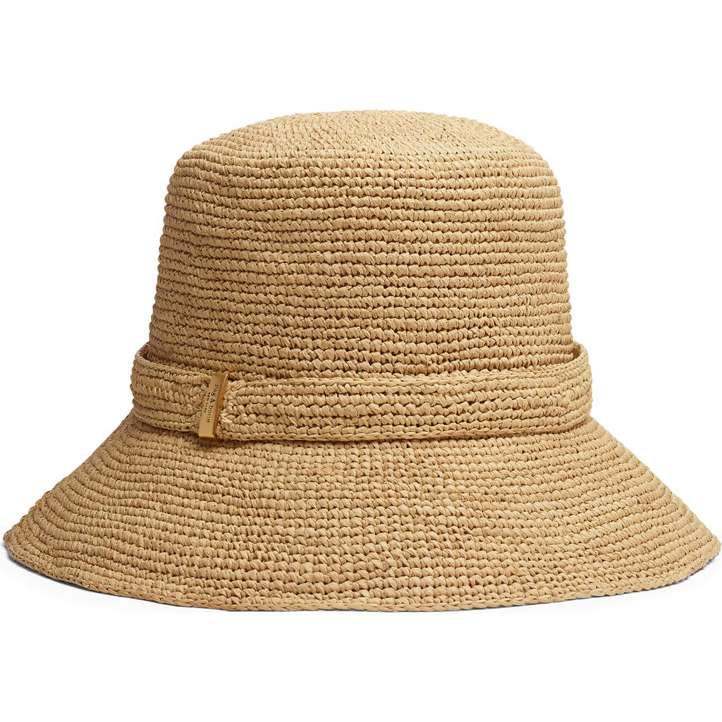 RAG & BONE RAG & BONE LELA PACKABLE STRAW BUCKET HAT