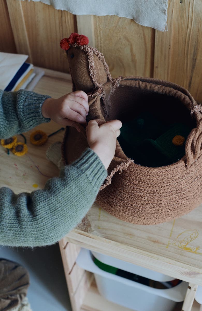 Lorena Canals Chicken Basket, Alternate, color, Toffee Red Dark Grey Honey