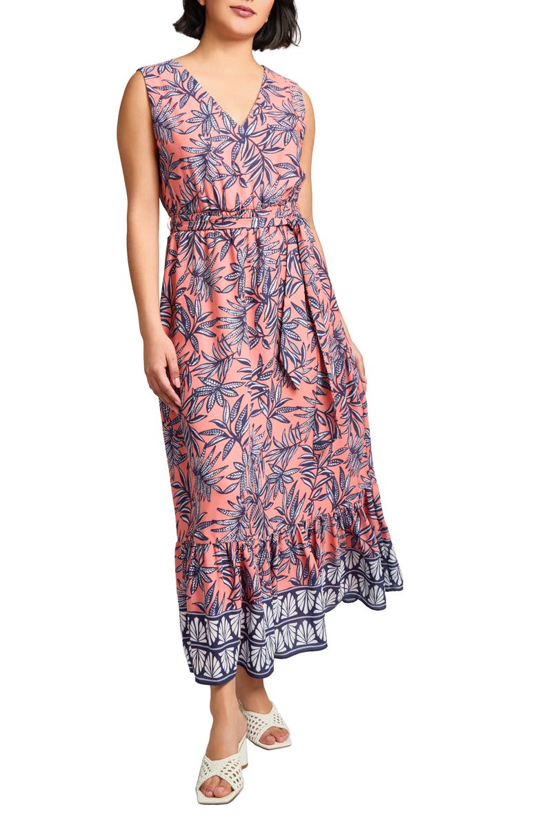 Jones New York Sleeveless Smocked Waist Maxi Dress, Main, color, 