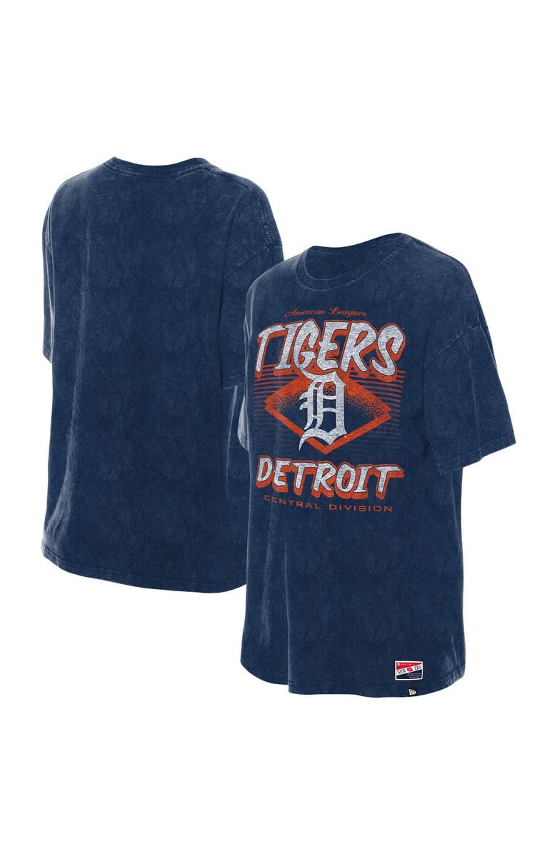 New Era Women's New Era  Navy Detroit Tigers Mineral Wash Oversized T-Shirt, Main, color, Navy