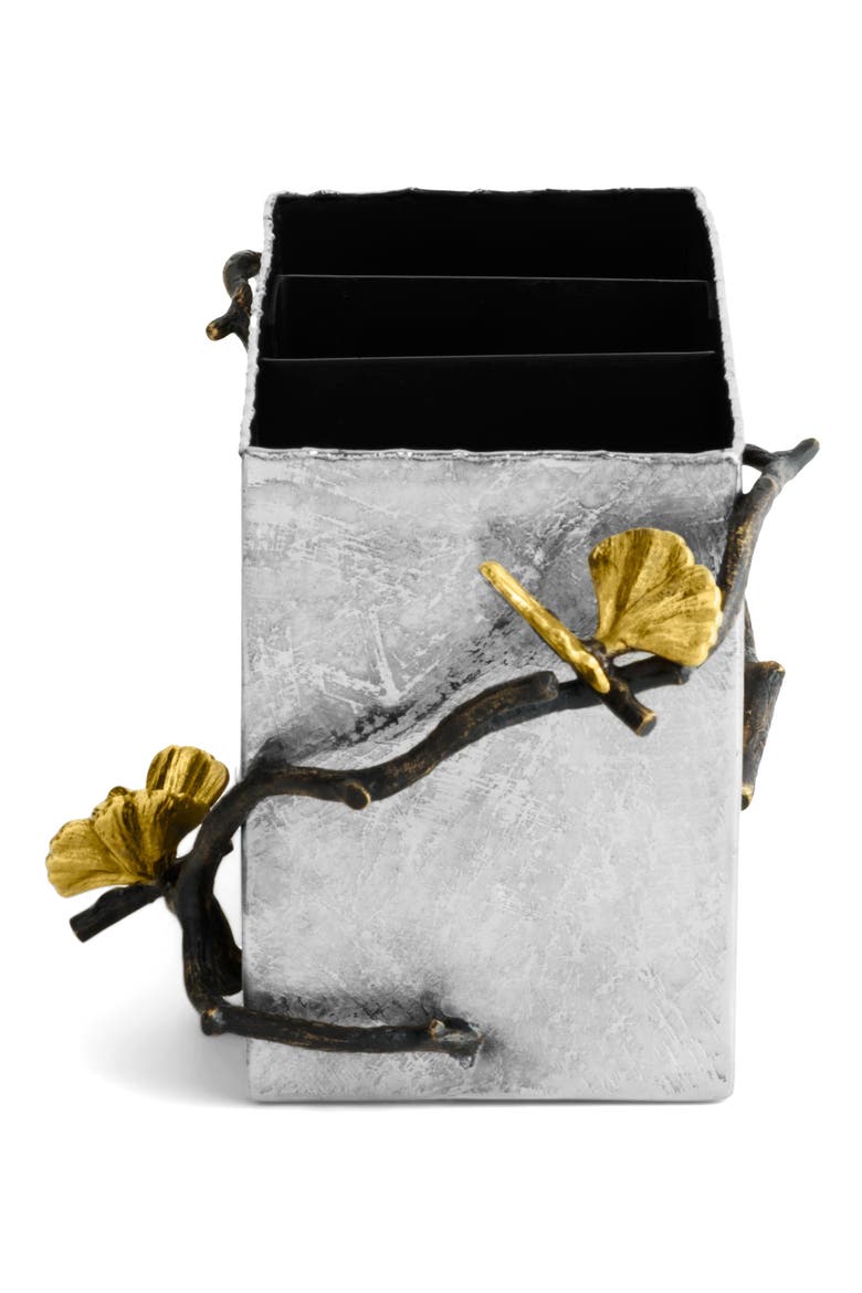 Butterfly Ginkgo Cutlery Caddy, Alternate, color, SILVER/ GOLD