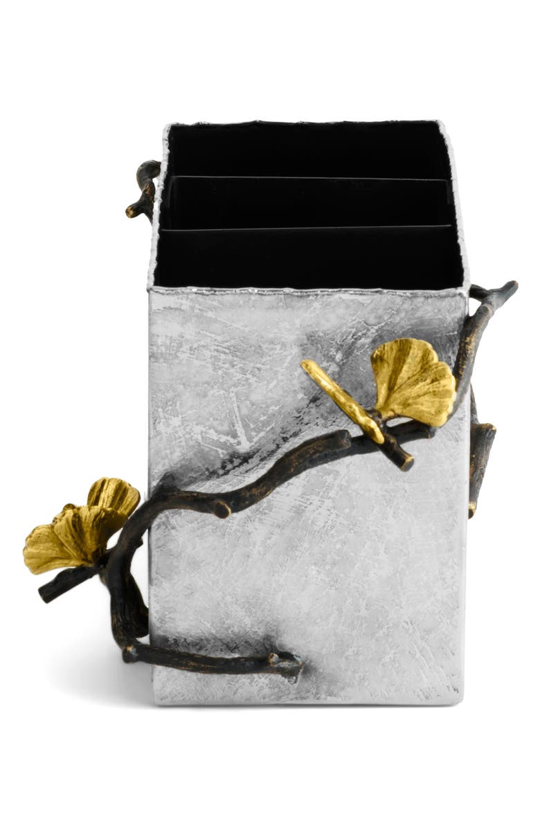 Michael Aram Butterfly Ginkgo Cutlery Caddy, Alternate, color, Silver/ Gold