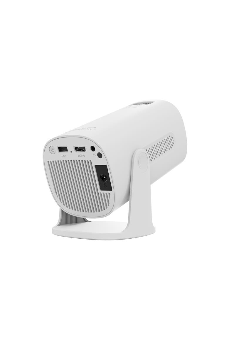 Smart Wifi Projector in White with Bluetooth, Alternate, color, White