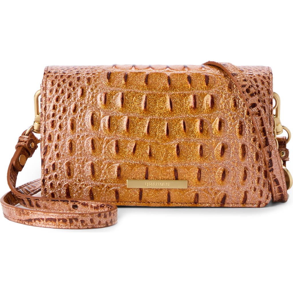 Brahmin Minuette Croc Embossed Leather Crossbody Bag