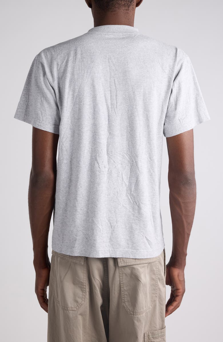 Balenciaga Standard Crest Logo Cotton T-Shirt, Alternate, color, 1302 Light Heather Grey