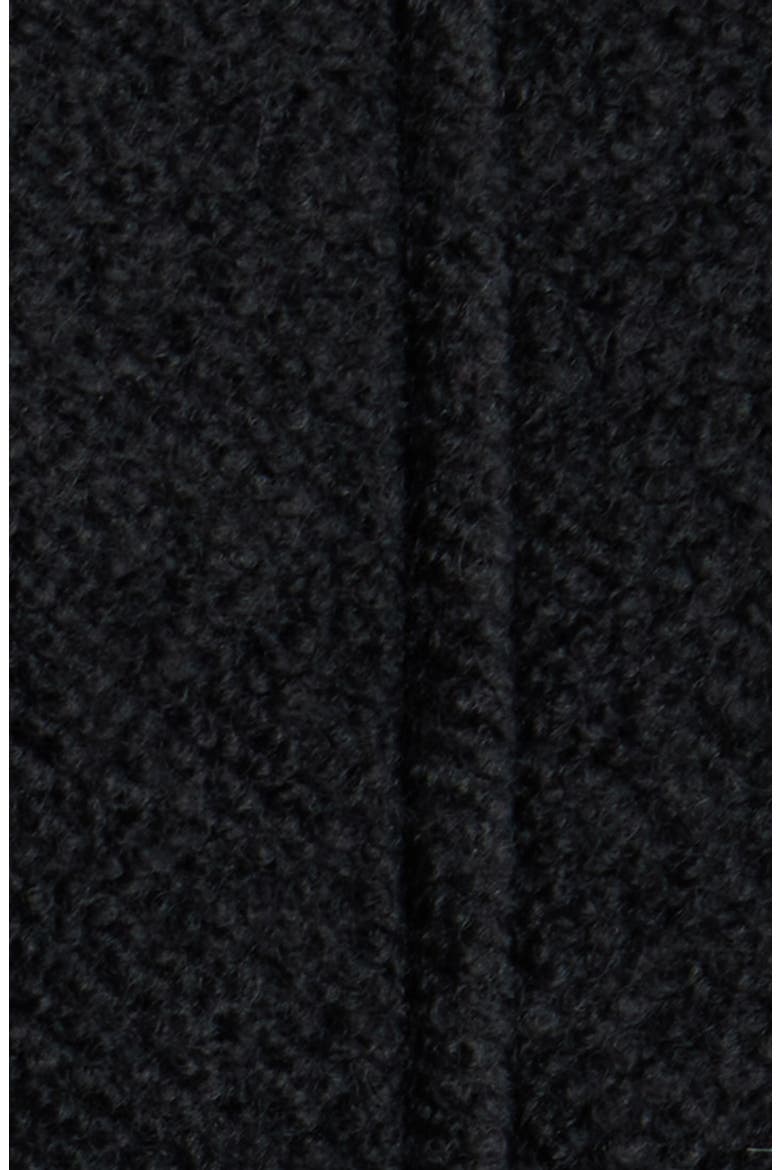 Bouclé Longline Coat, Alternate, color, BLACK