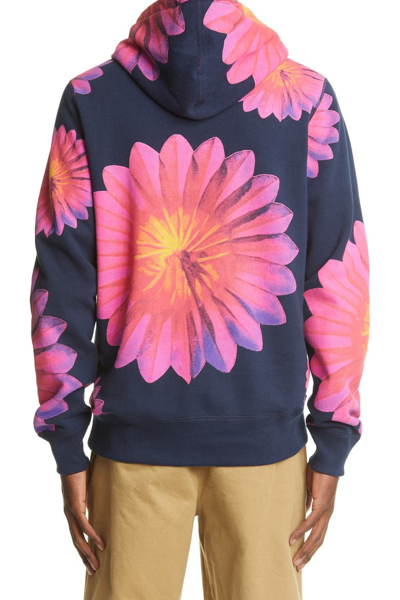 x B-52s Floral Cotton Hoodie (Nordstrom Exclusive), Alternate, color, NAVY FLORAL