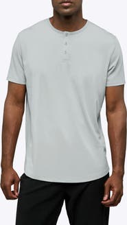 Cuts AO Curved Hem Short Sleeve Henley