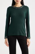 Anne Klein Rhinestone Embellished Sweater