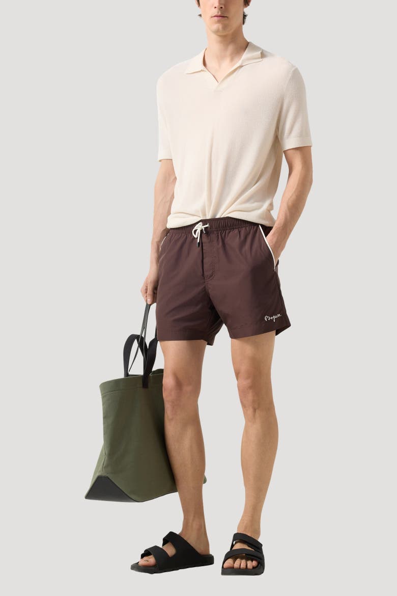 Paul Swim Shorts, Alternate, color, Dark brown