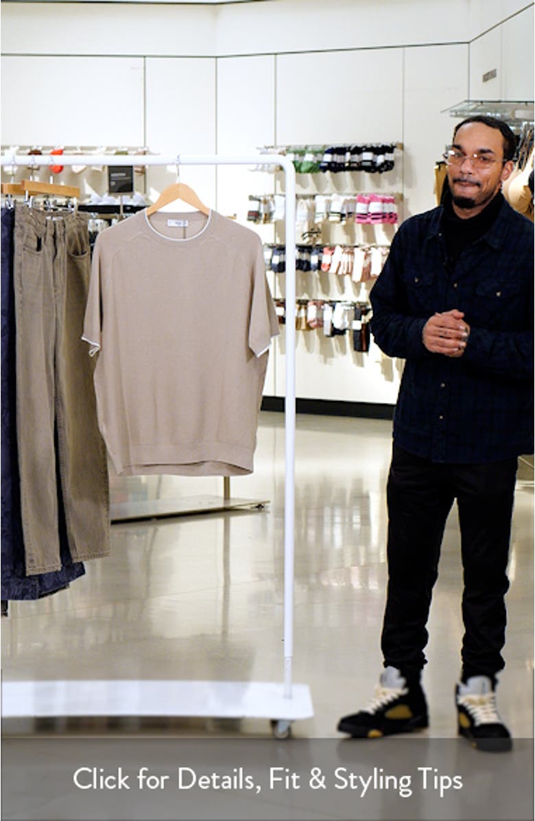 Short Sleeve Piqué Knit Sweater, sales video thumbnail