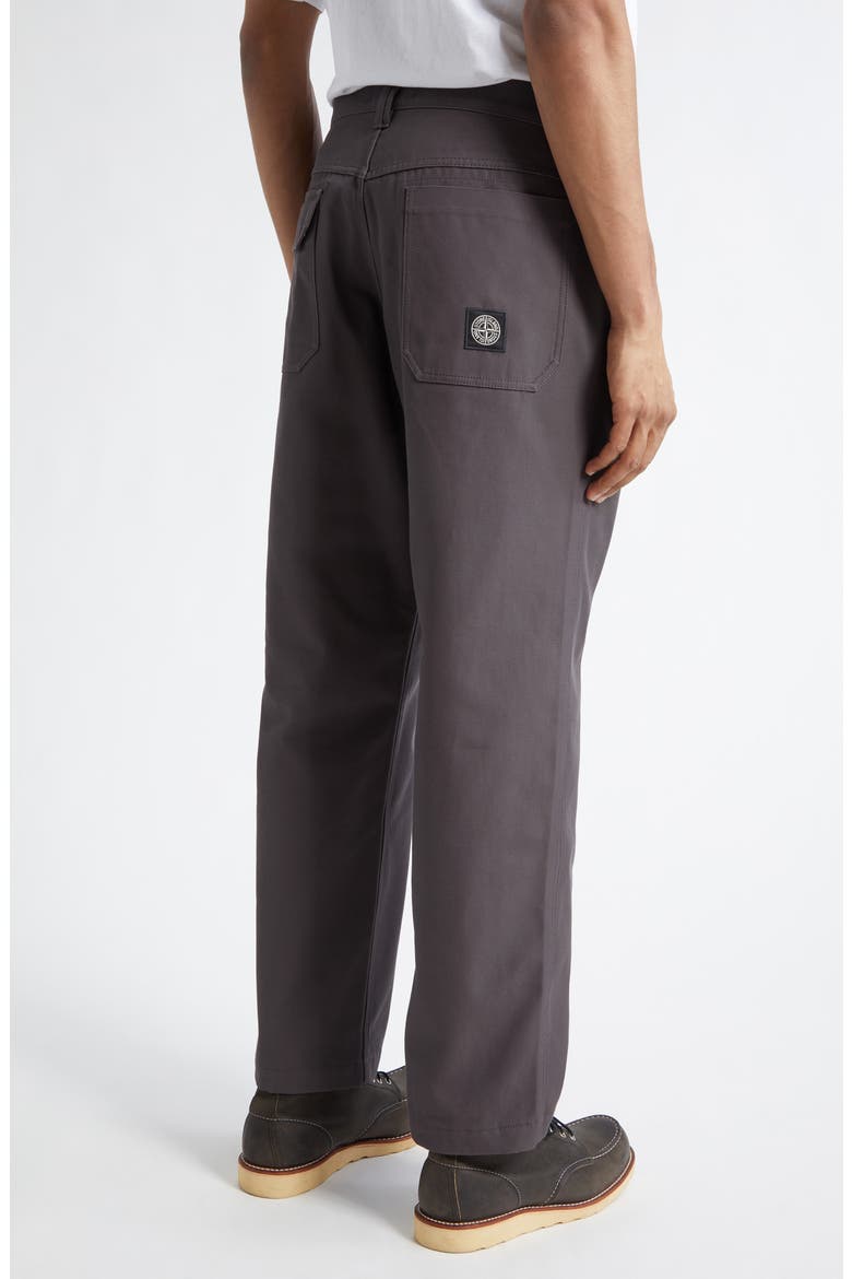 Straight Leg Cotton Twill Pants, Alternate, color, CHARCOAL