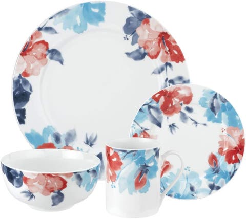 Floral Breeze 16 Piece Dinnerware Set, Service for 4