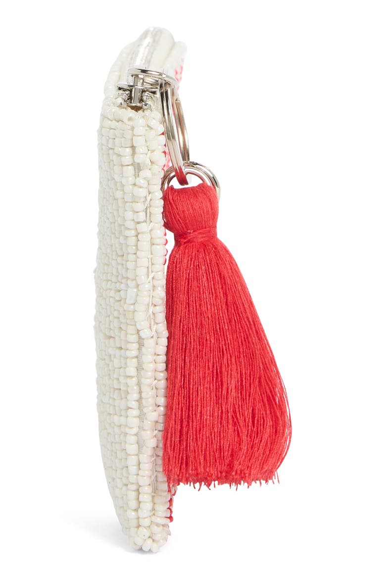 Beaded Super Cherry Coin Purse, Alternate, color, RED