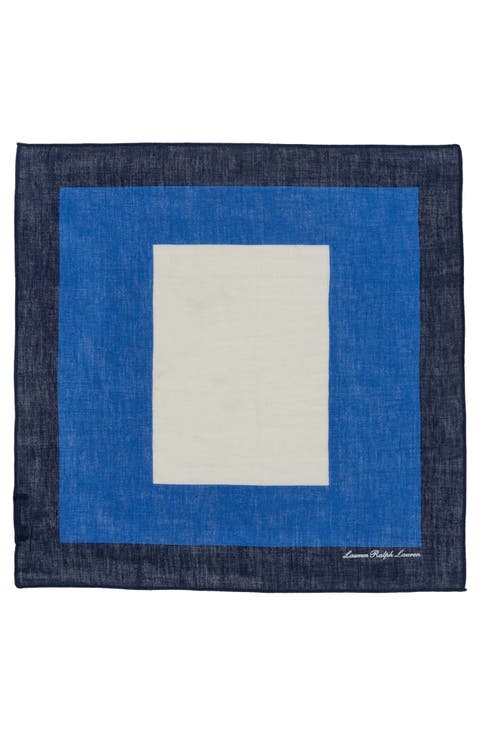 Geometric Square Linen & Cotton Scarf