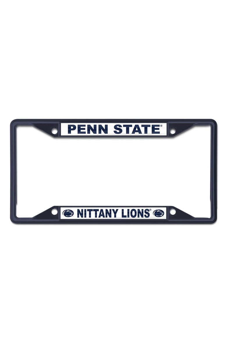 WINCRAFT Penn State Nittany Lions Chrome Colored License Plate Frame, Main, color, Navy